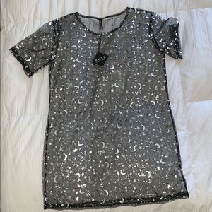 Sheer FESTIVAL Tee shirt dress